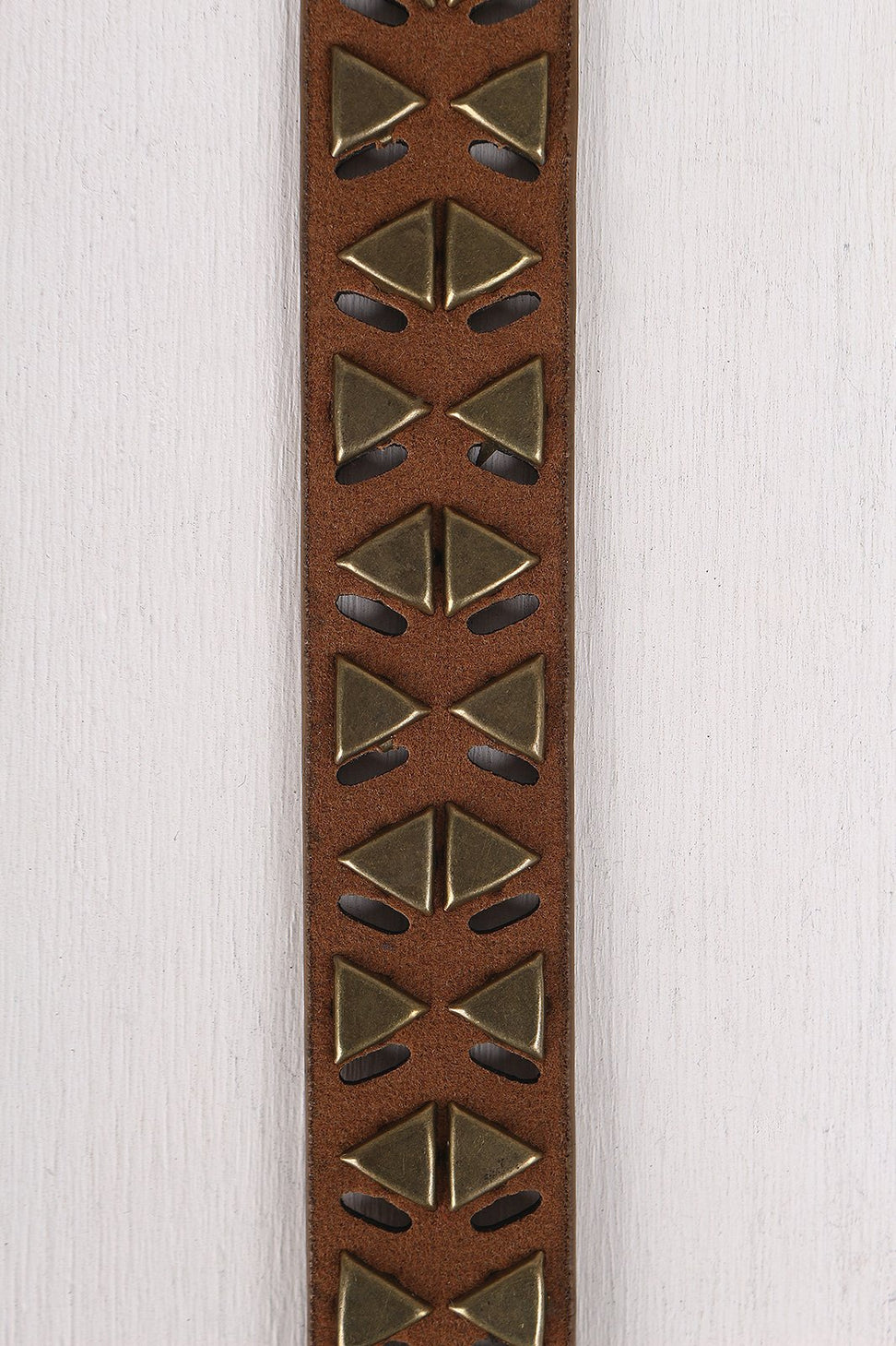 Triangles and Cut Outs Vegan Suede Belt