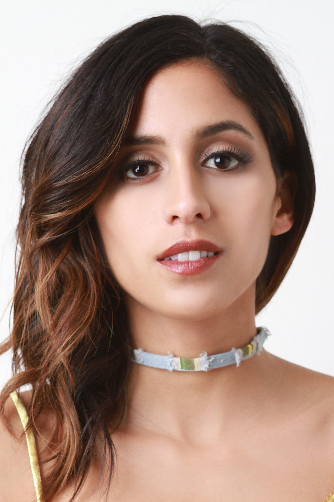 Distressed Denim and Plaid Choker - NoveltyOne