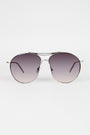 Long Semi Framed Wire Aviator Sunglasses