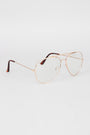 Double Bridge Clear Aviator Glasses - NoveltyOne