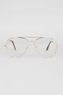 Double Bridge Clear Aviator Glasses