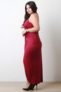 Side Cutout Knotted Twist Maxi Dress