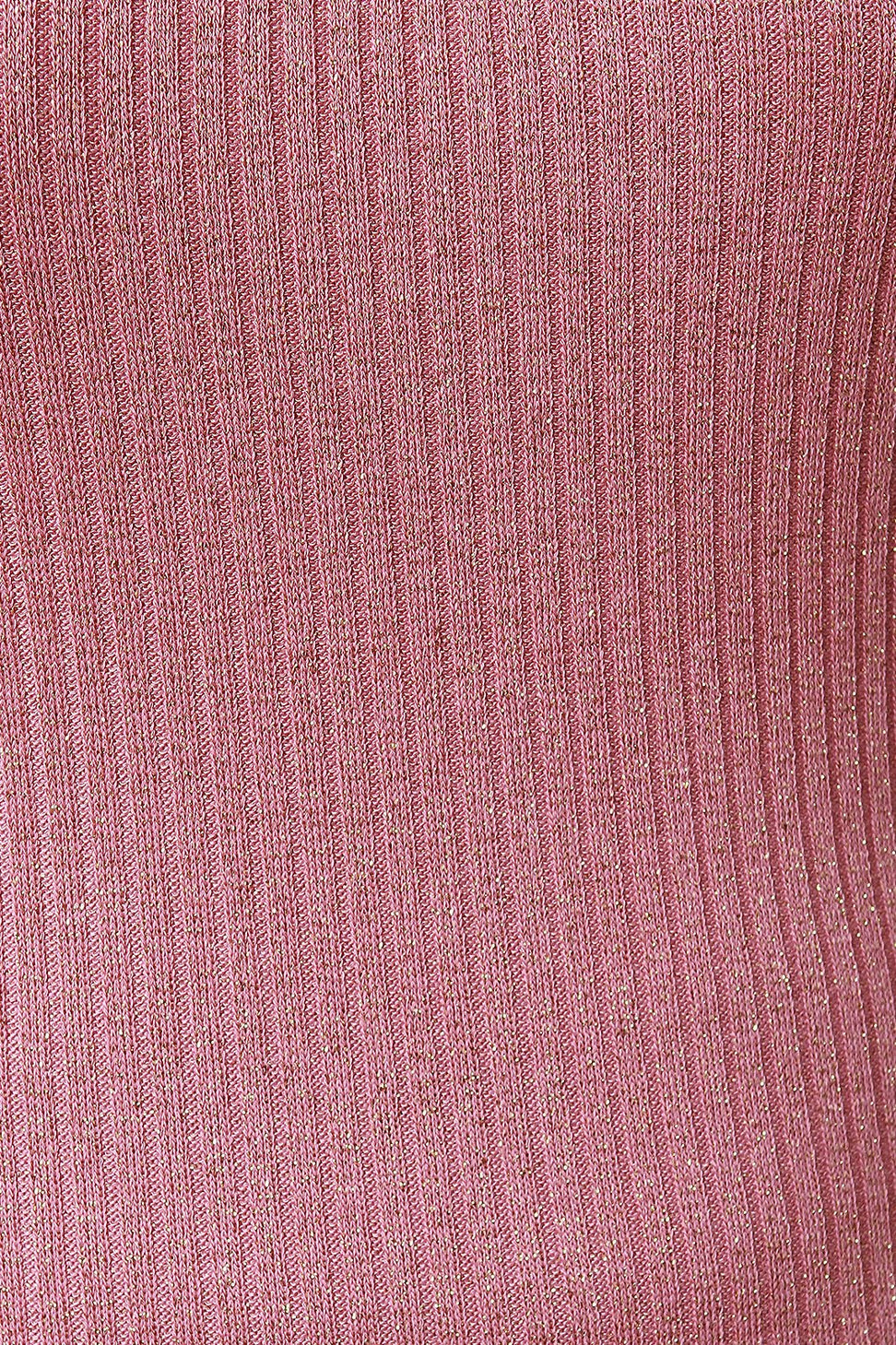 Caged Back Metallic Ribbed Knit Midi Dress