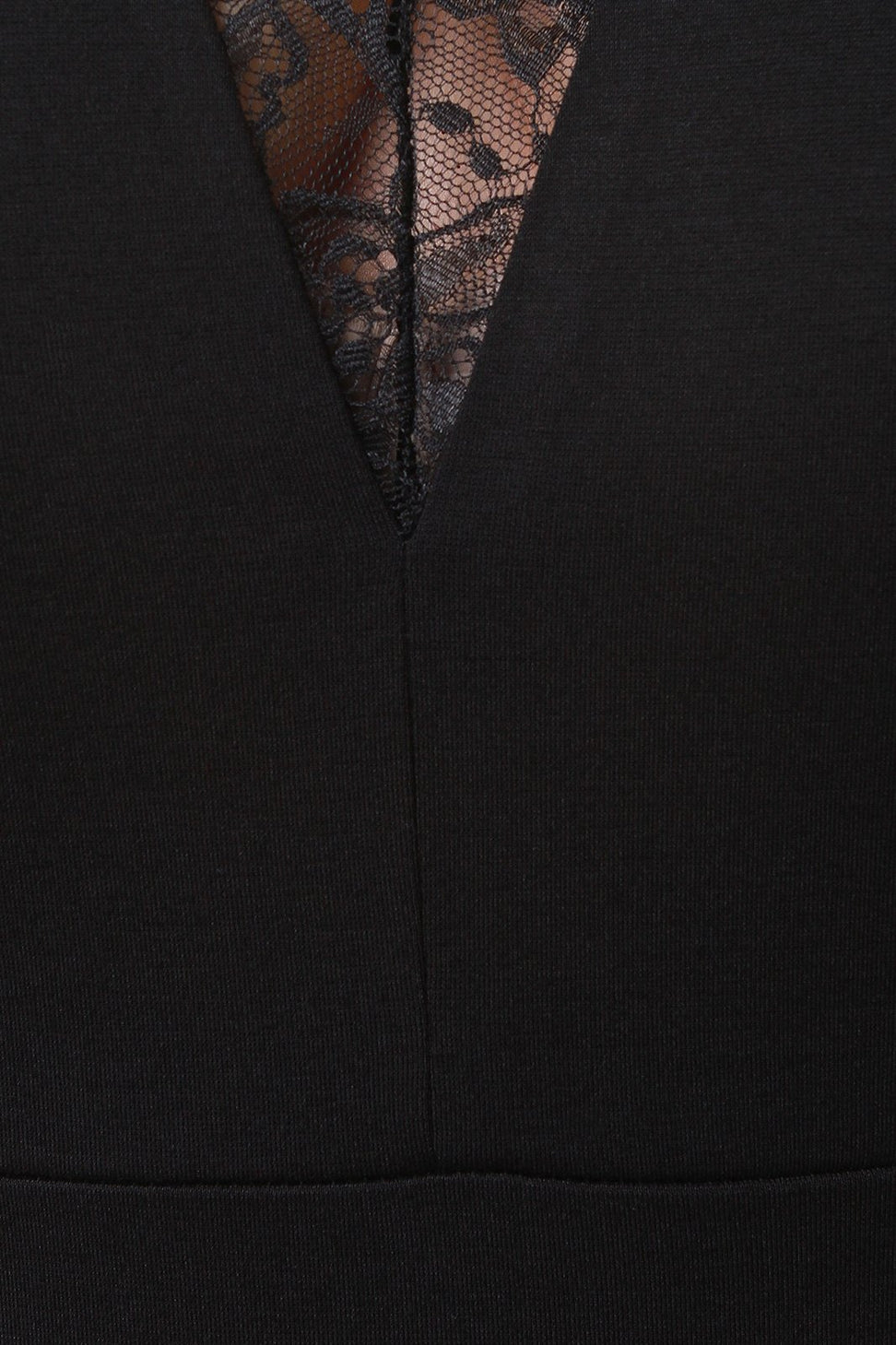 Lace Trim Deep V Spaghetti Strap Dress