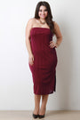 Plus Size Vertical Tube Bandage Dress