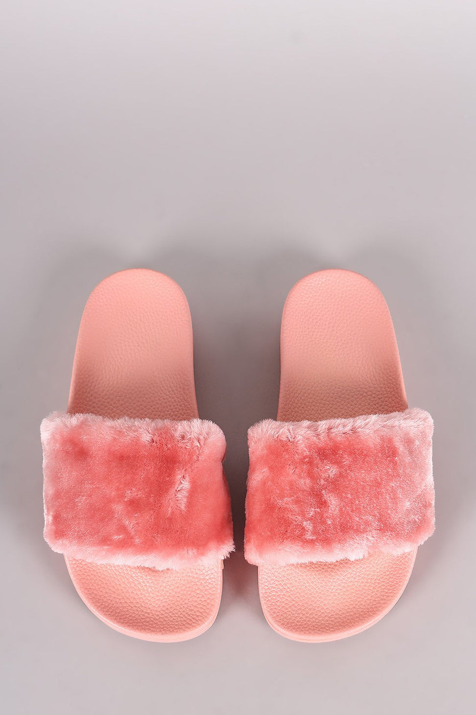 Fluffy Faux Fur Slide Sandal