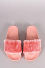 Fluffy Faux Fur Slide Sandal