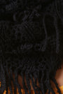 Fuzzy Stripe Knit Fringe Circle Scarf - NoveltyOne