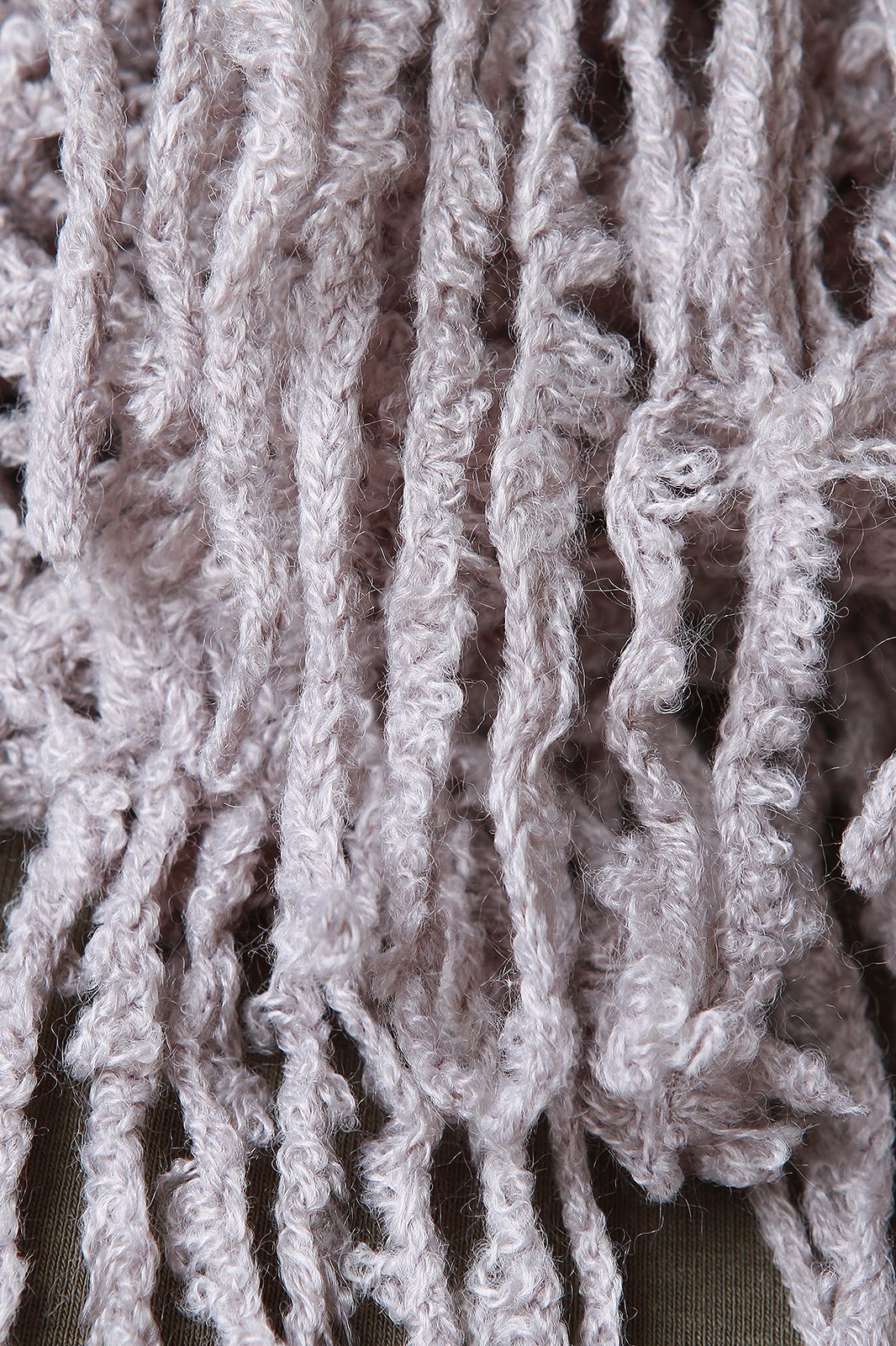 Fuzzy Stripe Knit Fringe Circle Scarf - NoveltyOne