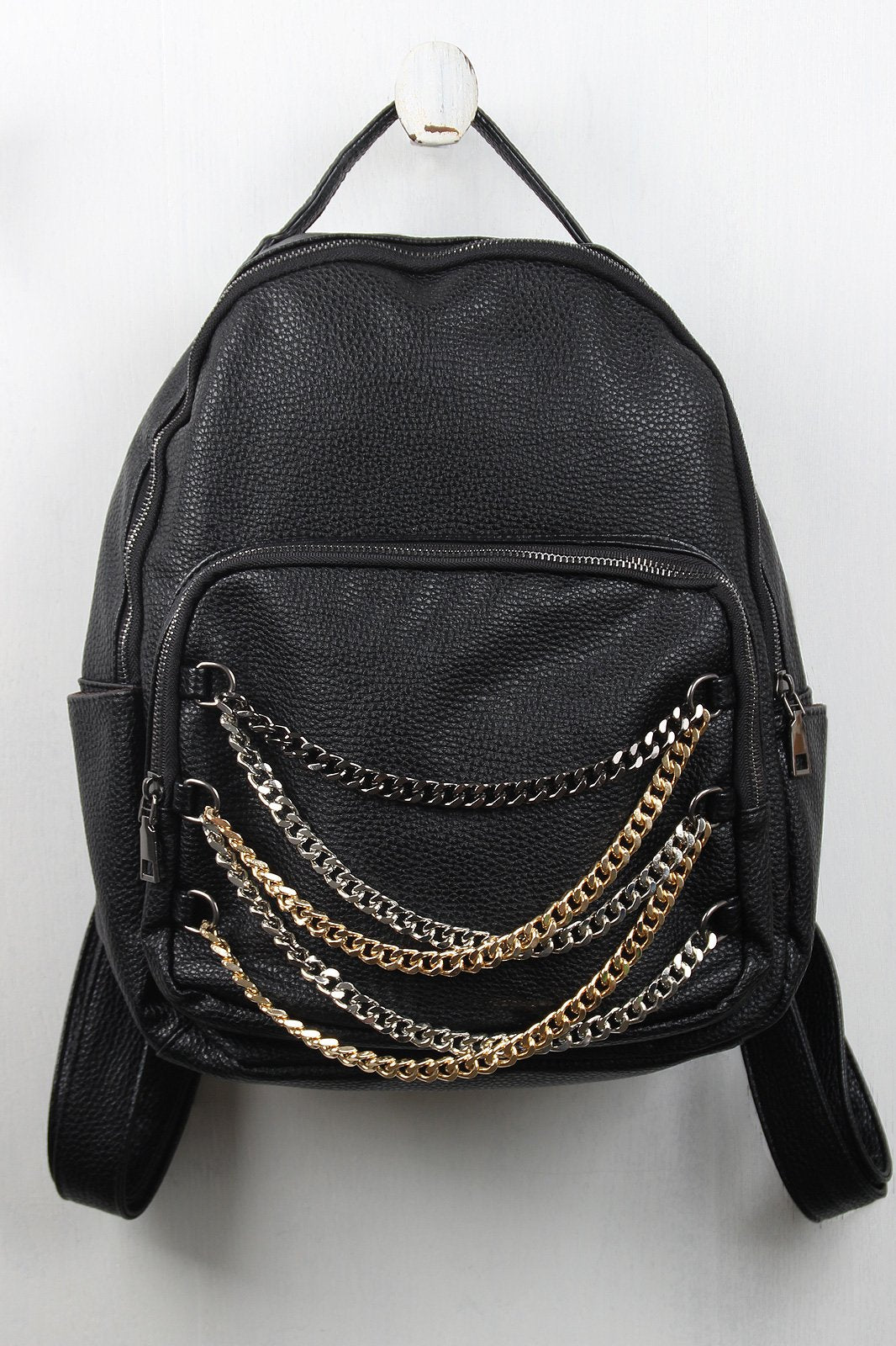 Vegan Leather Chain Gang Backpack