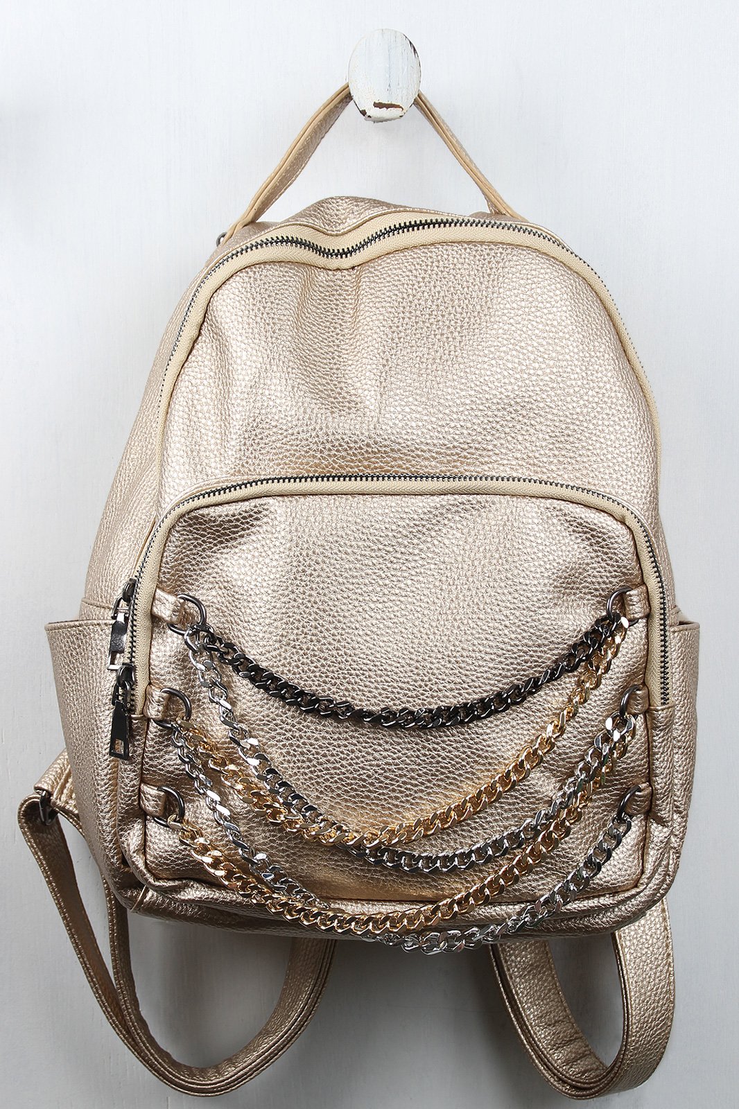 Vegan Leather Chain Gang Backpack