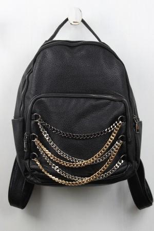 Vegan Leather Chain Gang Backpack