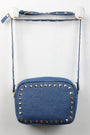 Studded Denim Mini Bag