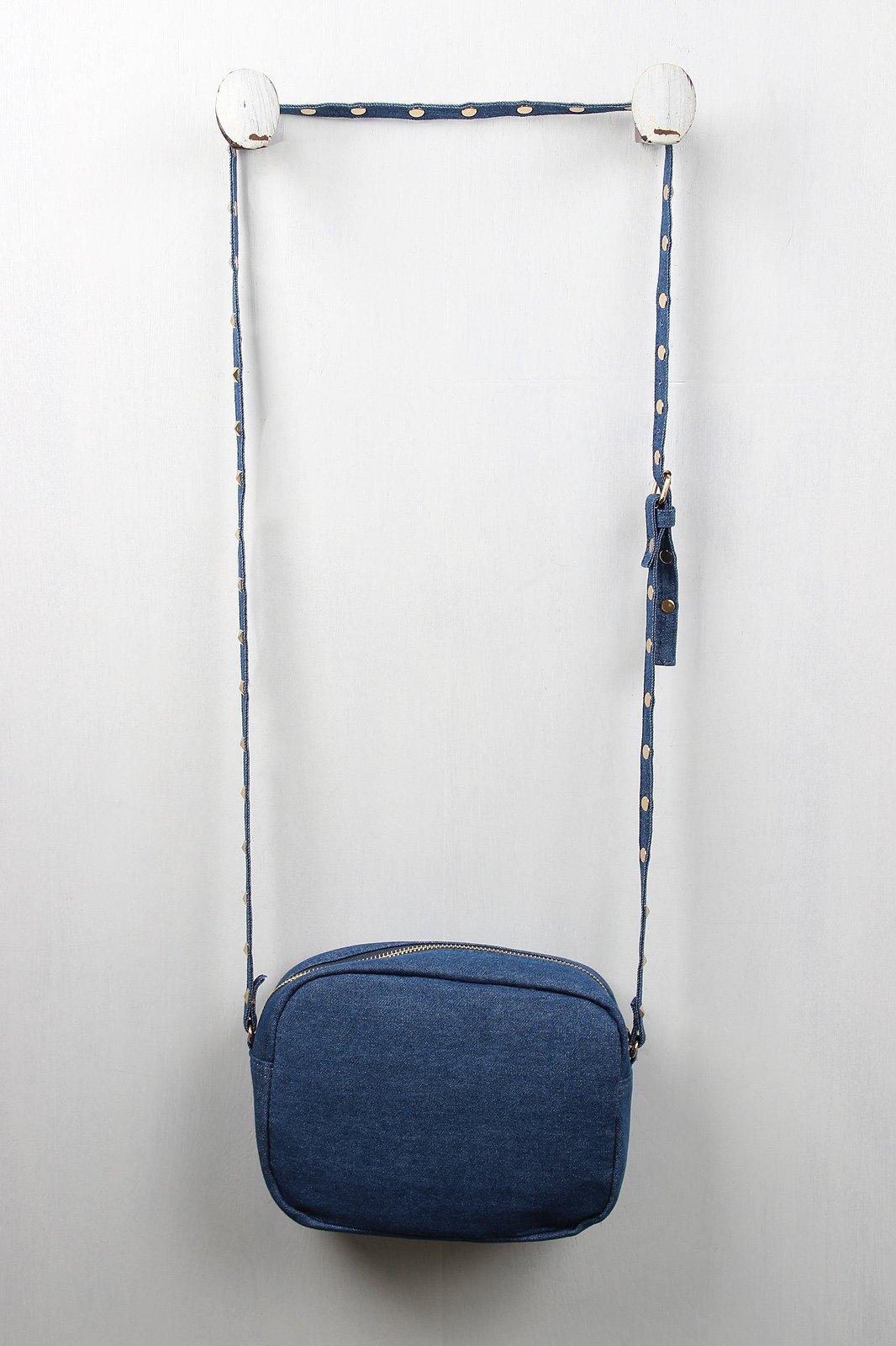 Studded Denim Mini Bag