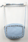 Studded Denim Mini Bag