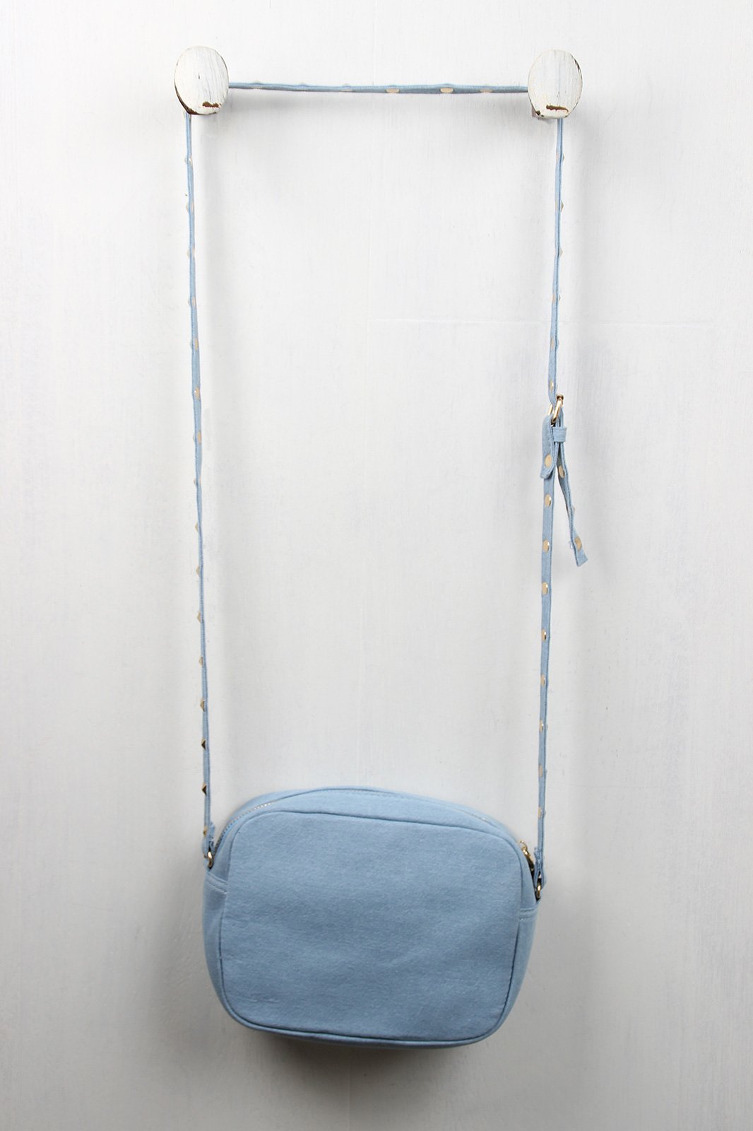 Studded Denim Mini Bag