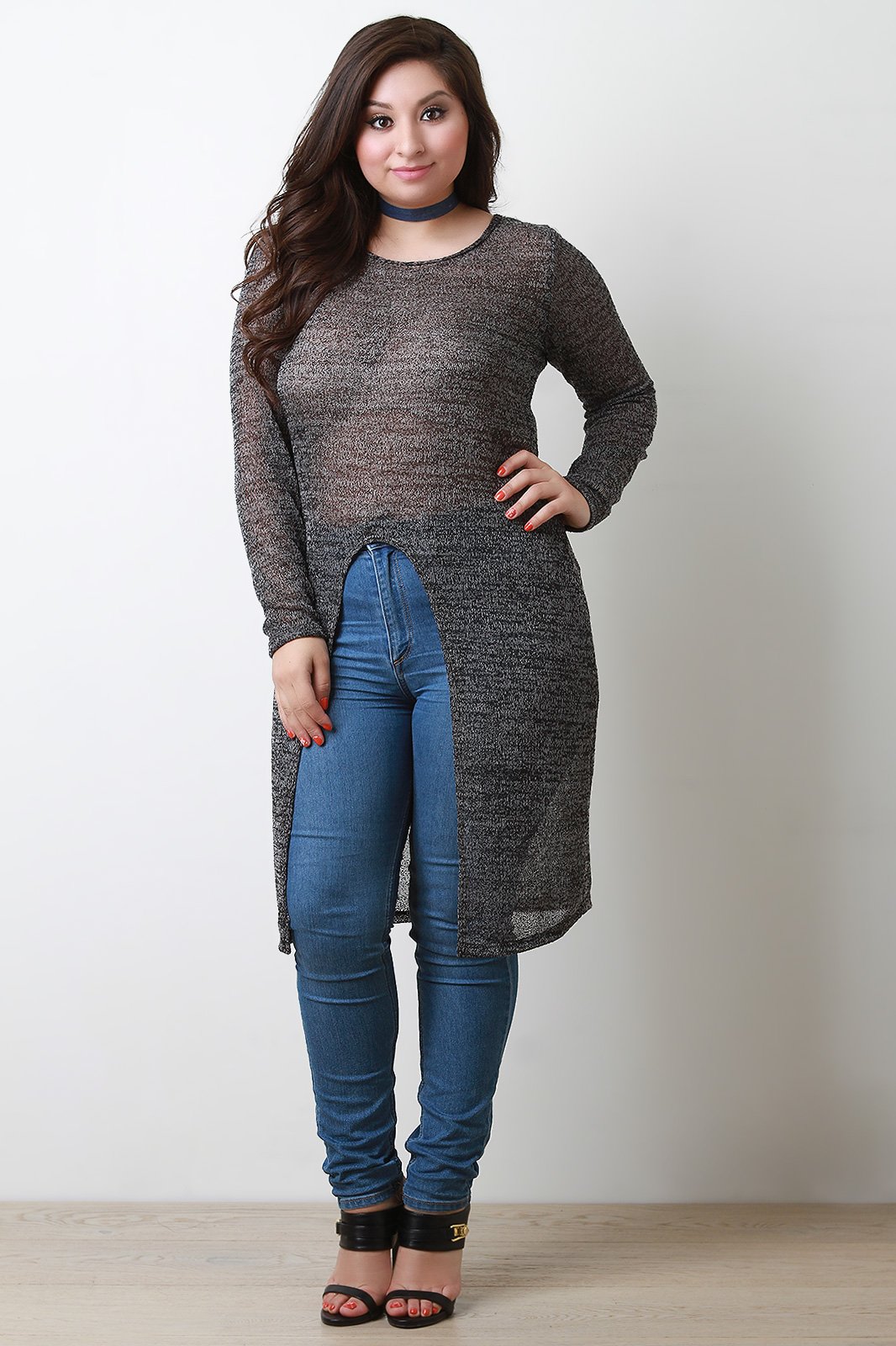 Front Slit Maxi Sweater - NoveltyOne
