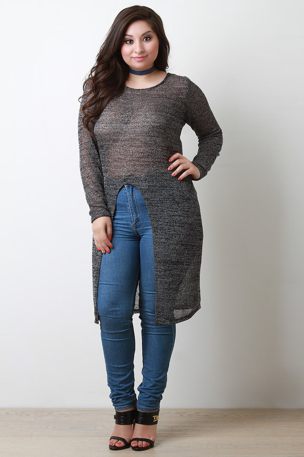 Front Slit Maxi Sweater - NoveltyOne