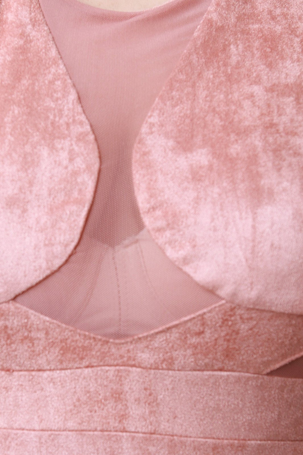 Vegan Suede Mesh Inset Sleeveless Bodycon Dress