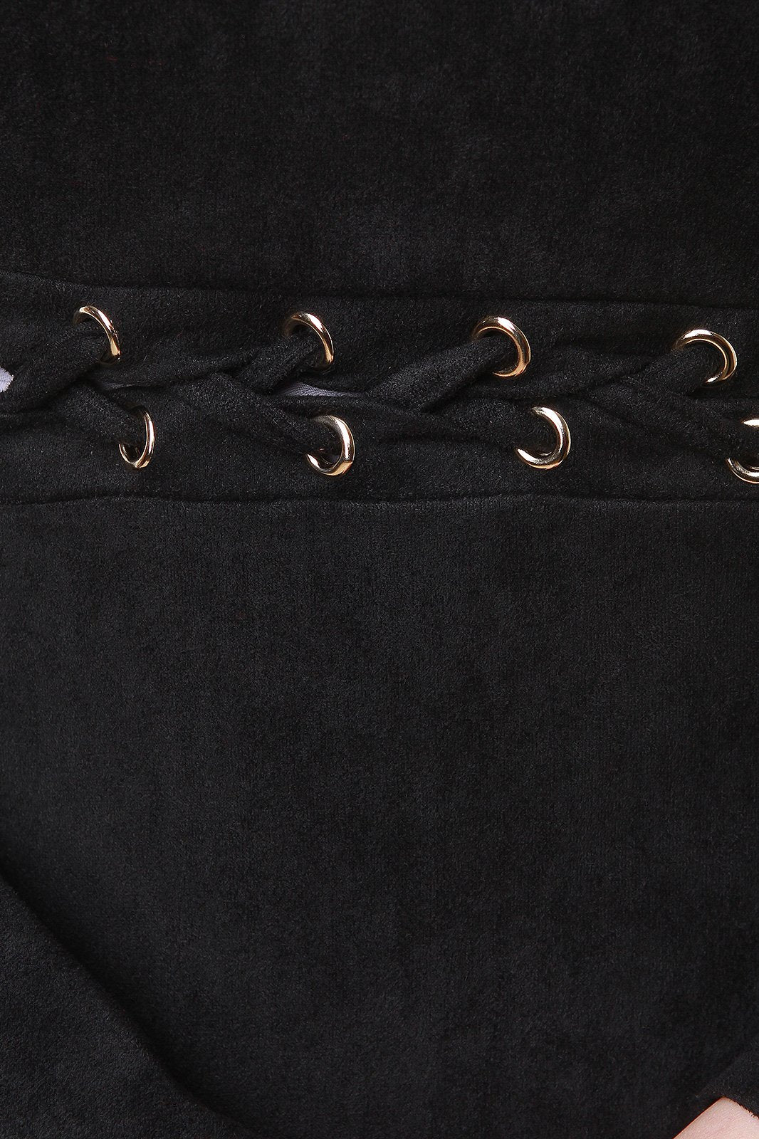 Laced At The Waist Long Sleeve Dress