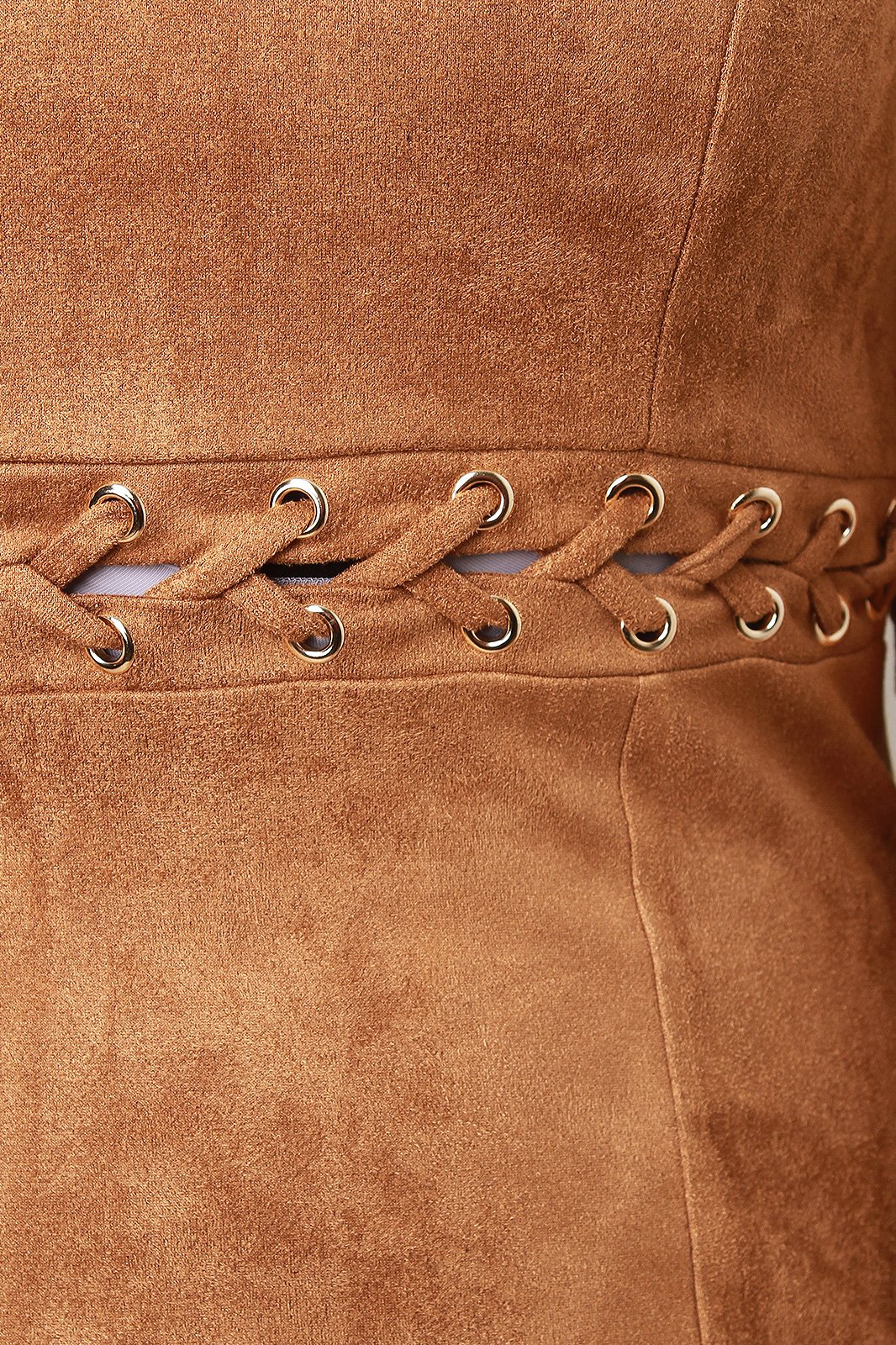 Laced At The Waist Long Sleeve Dress