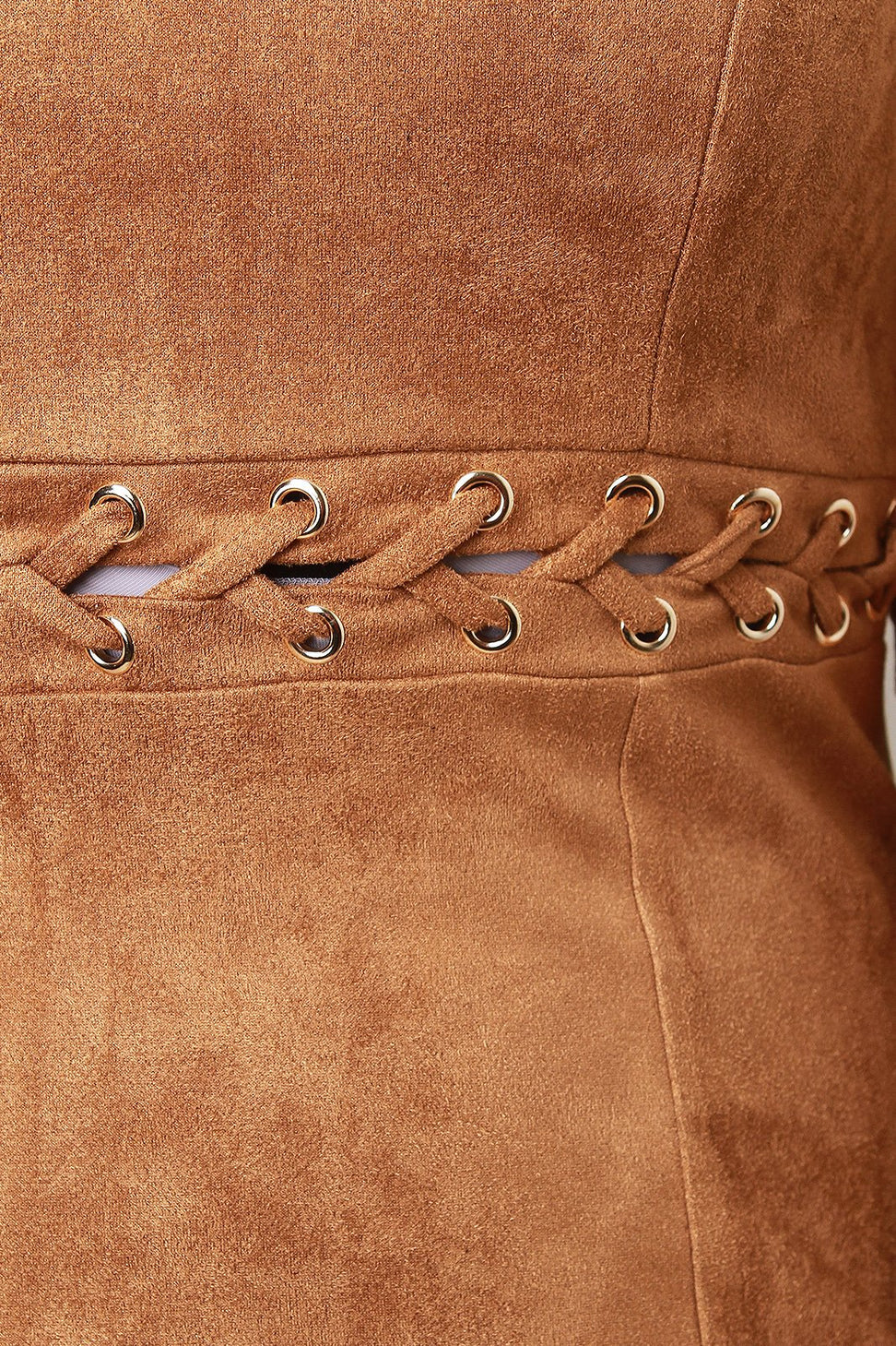 Laced At The Waist Long Sleeve Dress