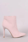 Qupid Suede Pointy Toe Stiletto Booties