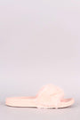 Fluffy Faux Fur Open Toe Slide Sandal