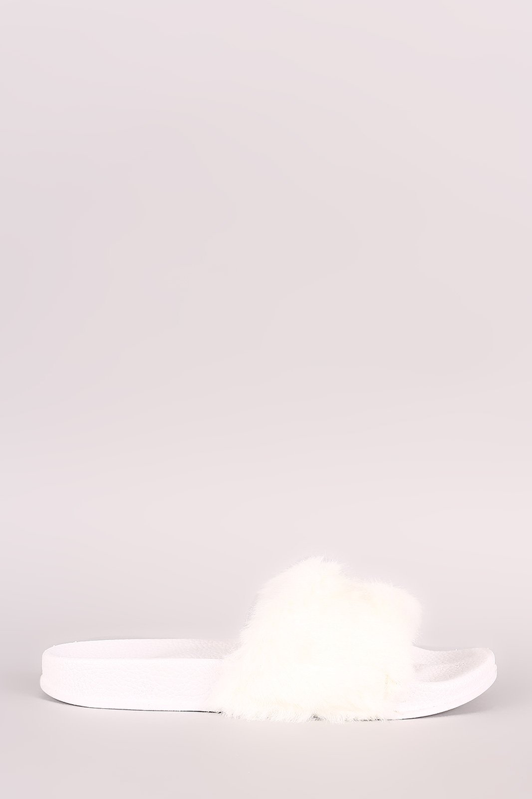 Fluffy Faux Fur Open Toe Slide Sandal