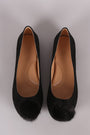 Bamboo Pom Pom Accent Suede Ballet Flat