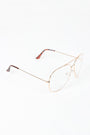 Clear Lens Wire Aviator Glasses