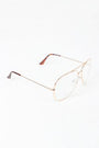 Clear Lens Wire Aviator Glasses