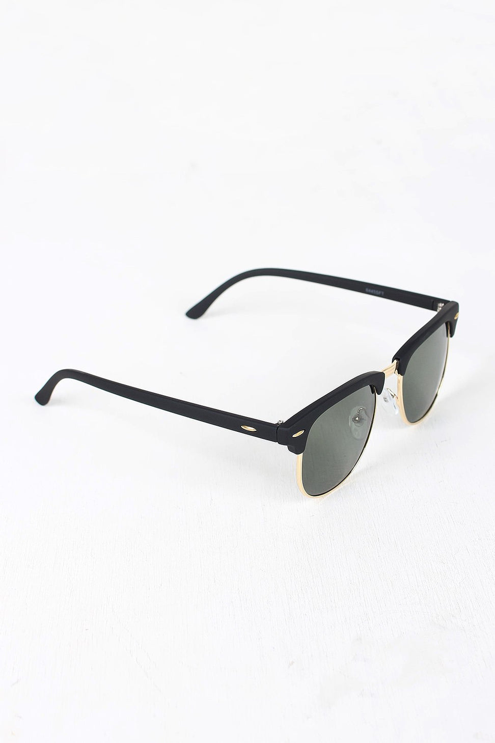 Semi-Rimless Wayfarer Design Sunglasses