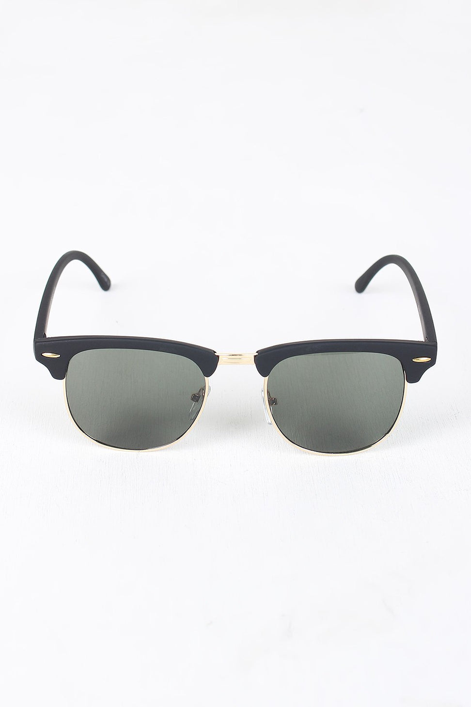 Semi-Rimless Wayfarer Design Sunglasses