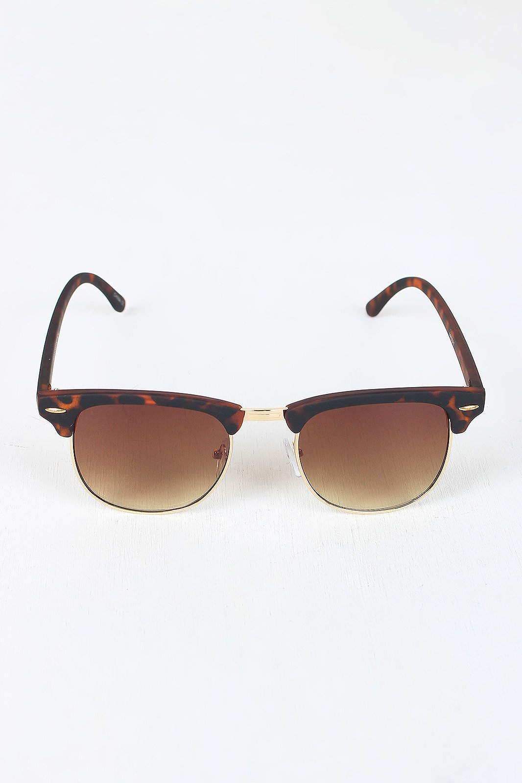 Semi-Rimless Wayfarer Design Sunglasses