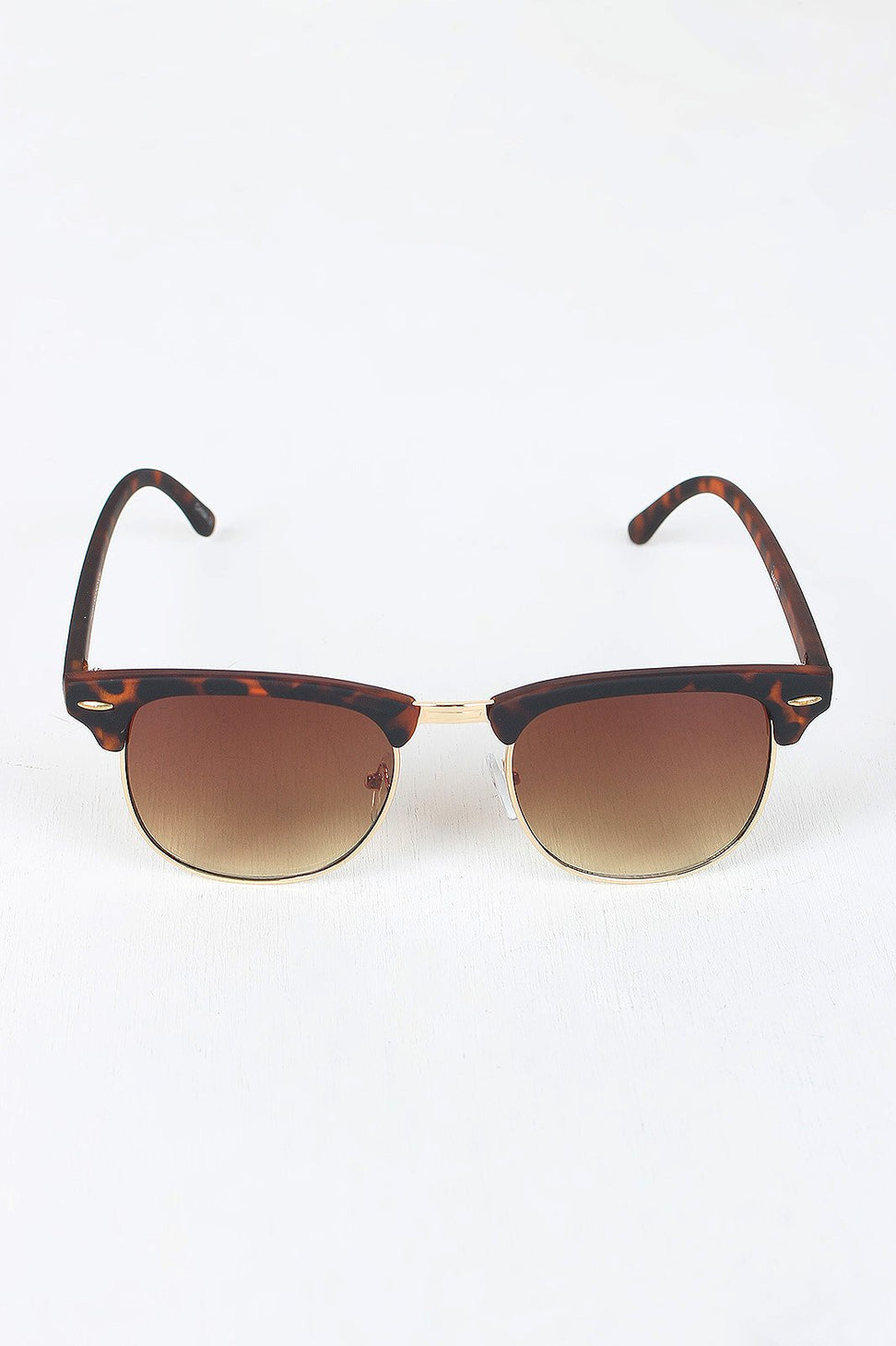 Semi-Rimless Wayfarer Design Sunglasses