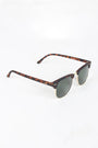 Semi-Rimless Wayfarer Design Sunglasses