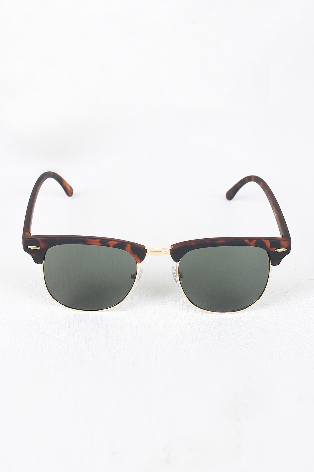 Semi-Rimless Wayfarer Design Sunglasses