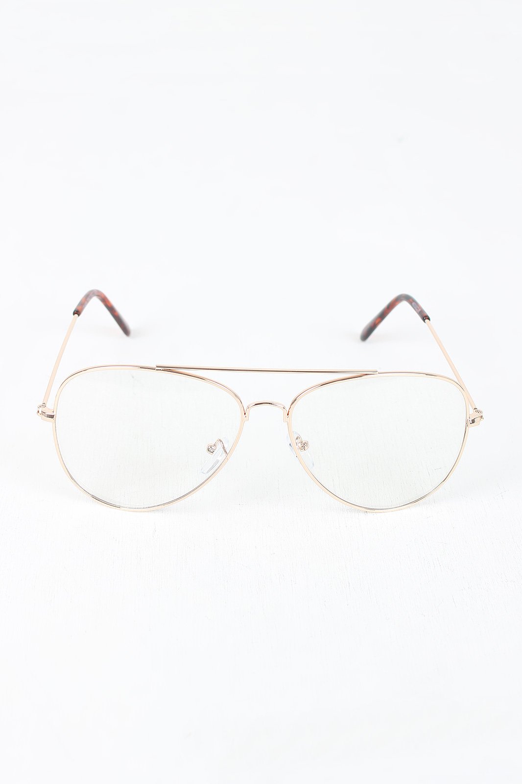 Wire Aviator Clear Lens Glasses