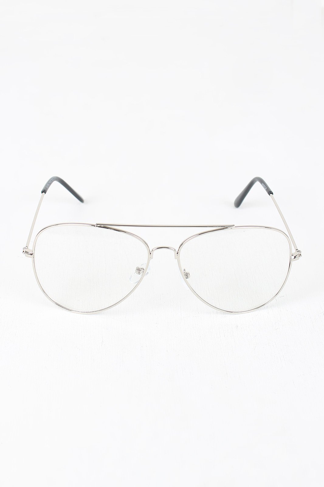 Wire Aviator Clear Lens Glasses