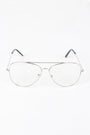 Wire Aviator Clear Lens Glasses