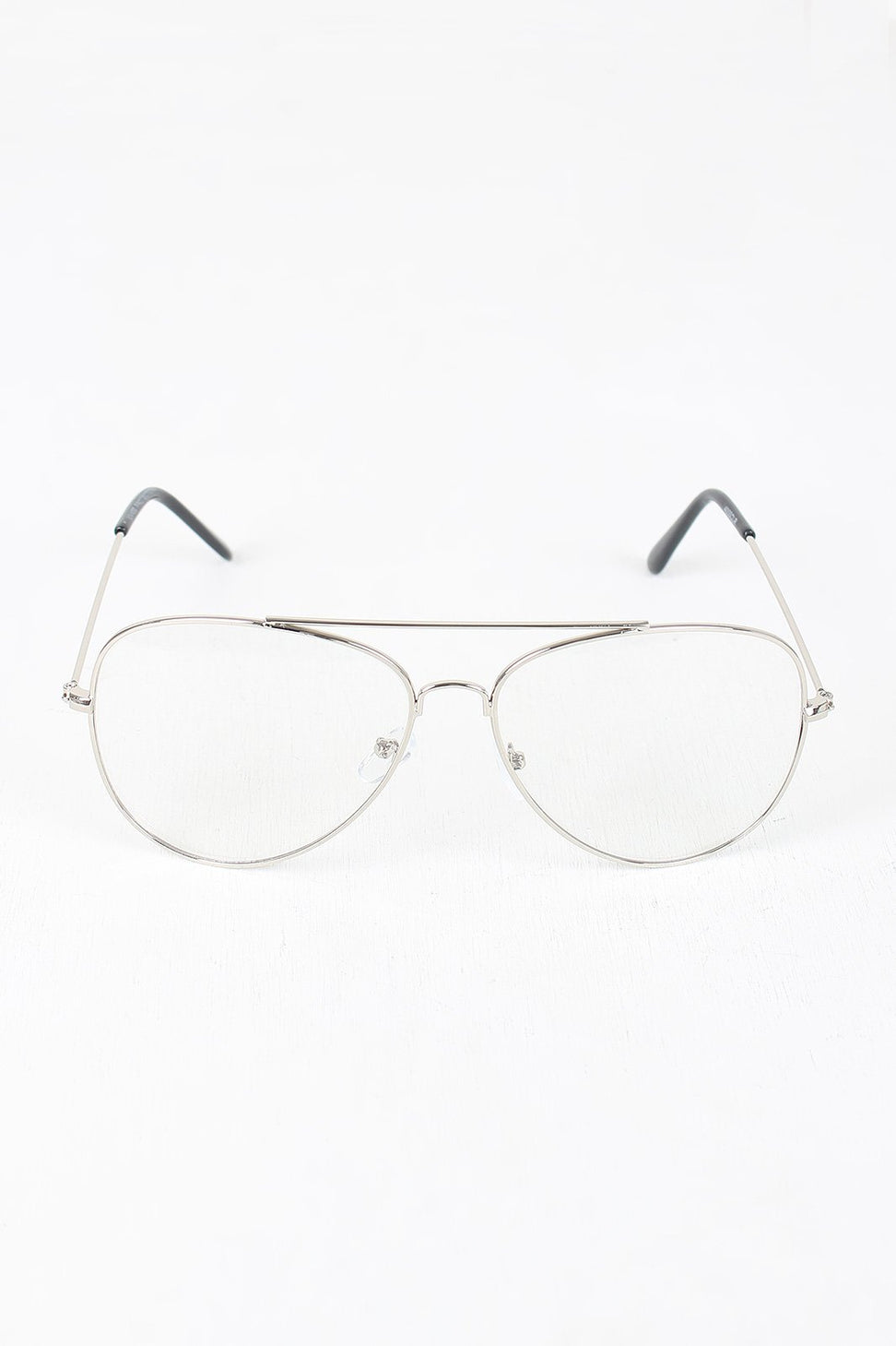 Wire Aviator Clear Lens Glasses