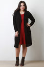 Ribbed Longline Long Sleeves Cardigan