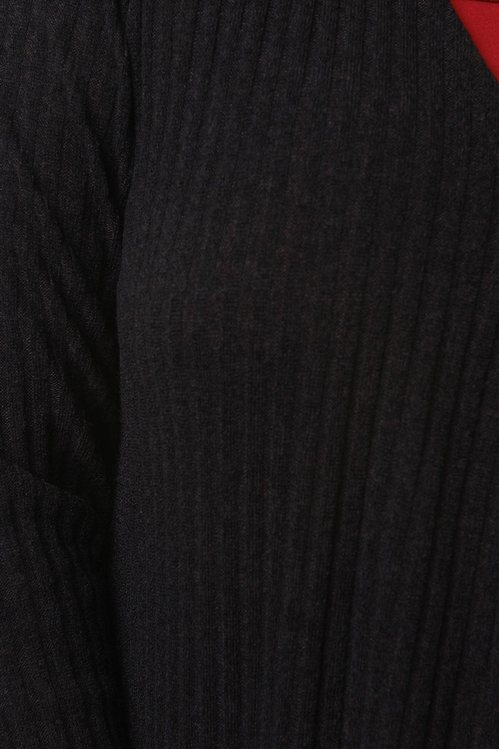 Ribbed Longline Long Sleeves Cardigan