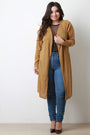 Ribbed Longline Long Sleeves Cardigan