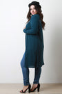 Ribbed Longline Long Sleeves Cardigan
