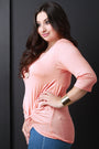 Casual Jersey Knit Knotted Twist Top