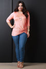 Casual Jersey Knit Knotted Twist Top