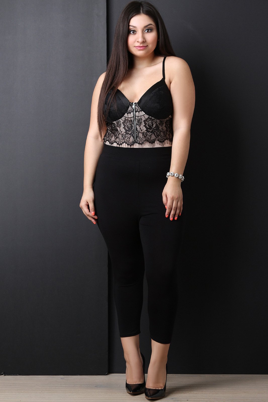 Eyelash Lace Mesh Bodysuit