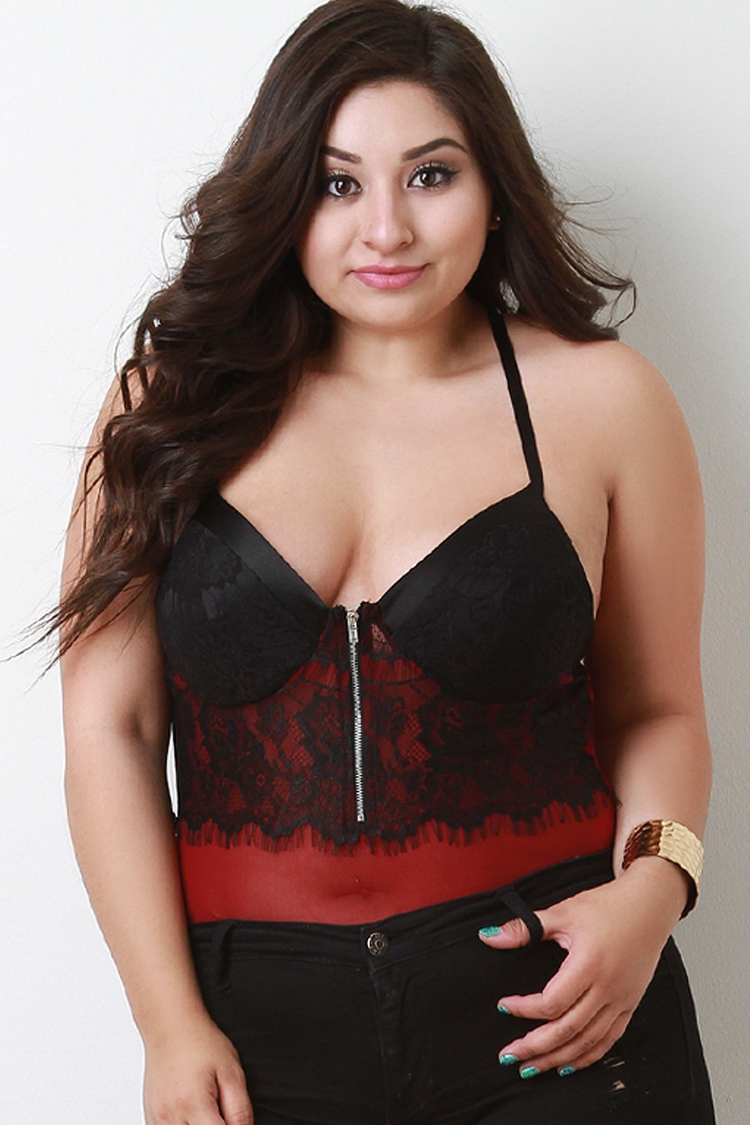 Eyelash Lace Mesh Bodysuit